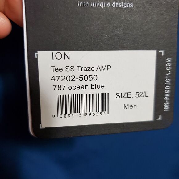 Bikewear ION Surfing Elements Tee SS Traze Amp Ocean Blue Size LARGE - Picture 6 of 10